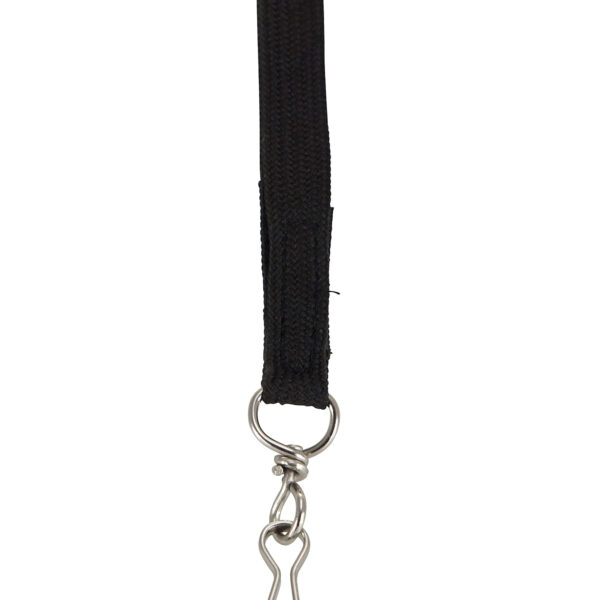 Hook & Loop Breakaway Safety Lanyard, Flat Style, Black, Pack of 12