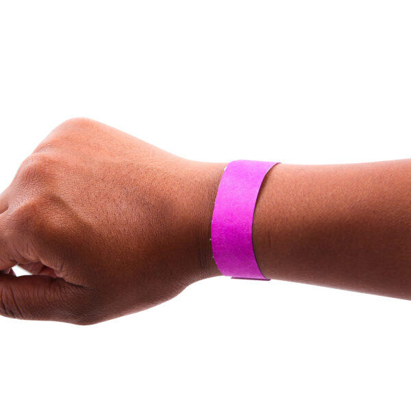 Sequentially Numbered Security Wristbands, 3-4", Purple, Pack of 100