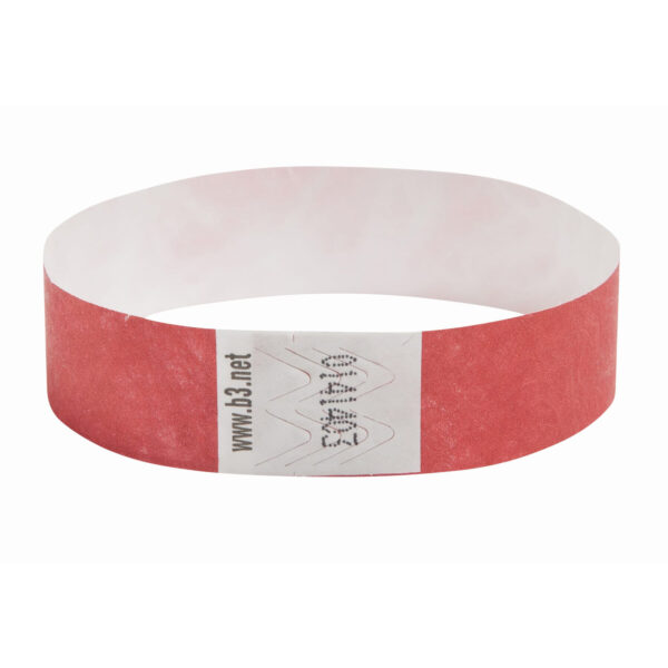 Sequentially Numbered Security Wristbands, 3-4", Red, Pack of 100