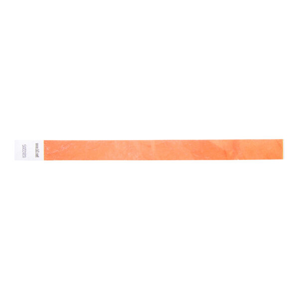 Sequentially Numbered Security Wristbands, 3-4", Orange, Pack of 100