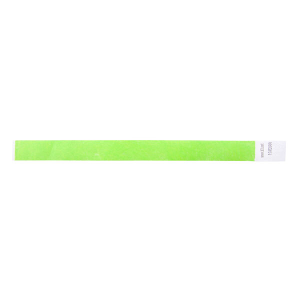 Sequentially Numbered Security Wristbands, 3-4", Green, Pack of 100