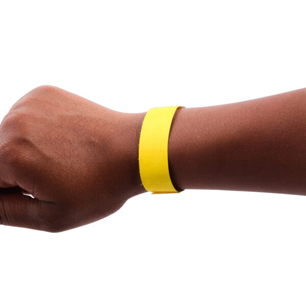 Sequentially Numbered Security Wristbands, 3-4", Yellow Pack of 100