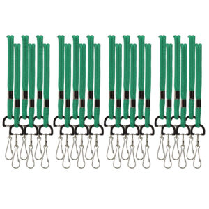 Standard Lanyard Hook Rope Style, Green, Pack of 24