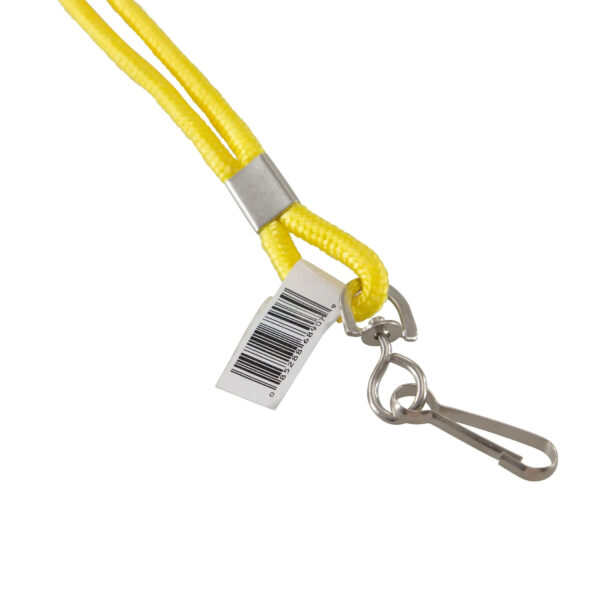 Standard Lanyard Hook Rope Style, Yellow, Pack of 24