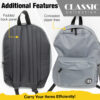 Classic Backpack 17" Black, Pack of 2