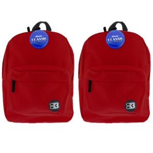 Classic Backpack 17" Burgundy, Pack of 2