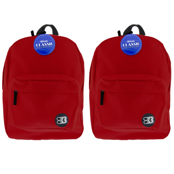 Classic Backpack 17" Burgundy, Pack of 2