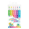 Brush Markers, Fluorescent Colors, 6 Per Pack, 12 Packs