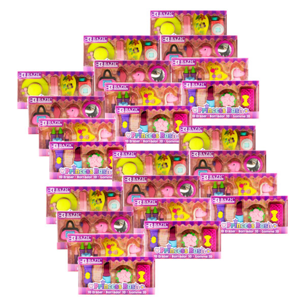 Princess Bash 3D Eraser Sets, 4 Per Set, 24 Sets