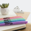 Pen Style Highlighter with Pocket Clip, Pastel, 5 Per Pack, 12 Packs