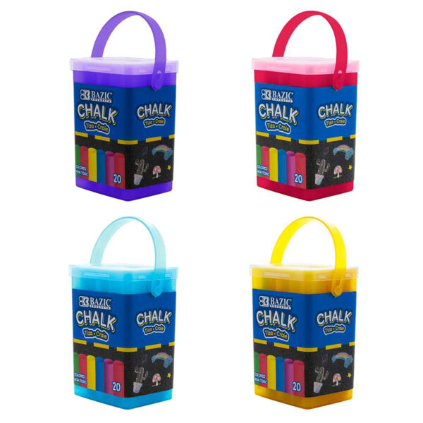 Color Chalk, 20 Per Bucket, 24 Buckets