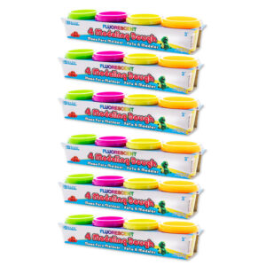 Fluorescent Color Modeling Dough, 4 oz, 4 Per Pack, 6 Packs