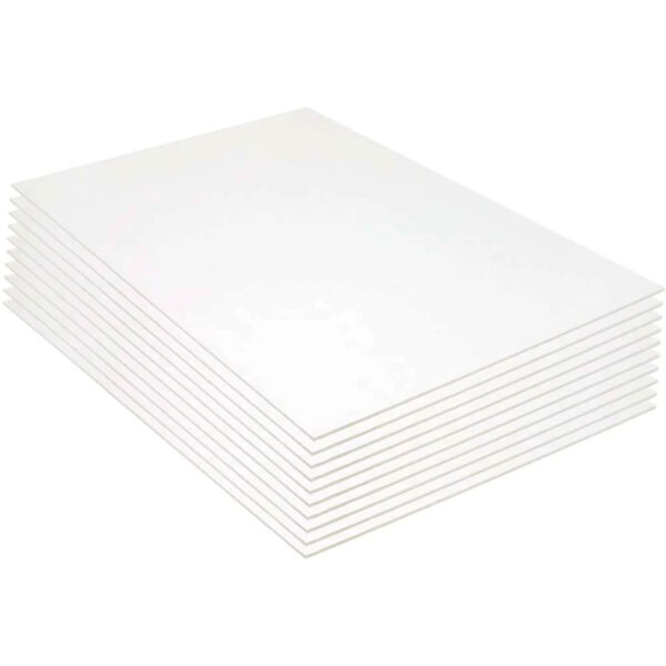 Foam Board, White, 20" x 30", Pack of 6