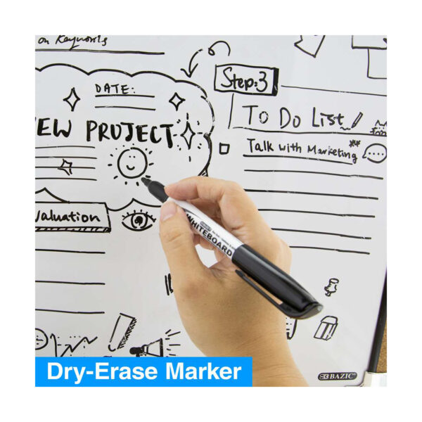 Cork Framed Magnetic Dry Erase Board with Marker & 2 Magnets, 17" x 23"