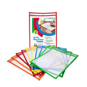 Reusable Dry Erase Pockets, Pack of 10