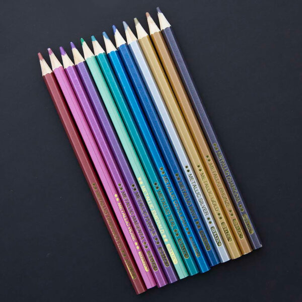 Metallic Colored Pencils, 12 Per Pack, 6 Packs