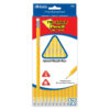 #2 Triangle Pencils, Yellow, 12 Per Pack, 24 Packs