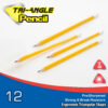 #2 Triangle Pencils, Yellow, 12 Per Pack, 24 Packs