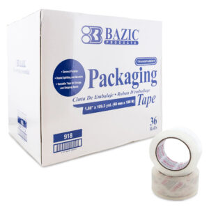 Industrial Clear Packing Tape, 1.88" x 109.3 Yards, Box of 36