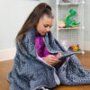 Soft Fleece Weighted 10lb Medium Sensory Blanket for Kids, 65" x 45"