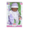 La Baby Soft 11" Baby Doll, Purple with Blanket, African-American