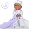 La Baby Soft 11" Baby Doll, Blue with Blanket, Hispanic