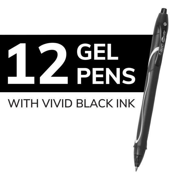 Gel-ocity Quick Dry Retractable Gel Pens, Black, Pack of 12