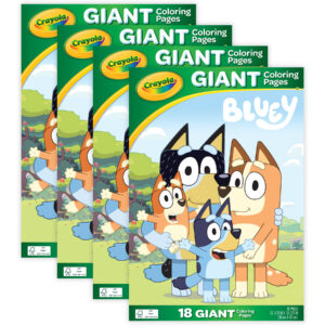 Giant Coloring Pages, Bluey, 18 Per Set, 4 Sets