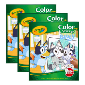 Color & Sticker Book, Bluey, Pack of 3