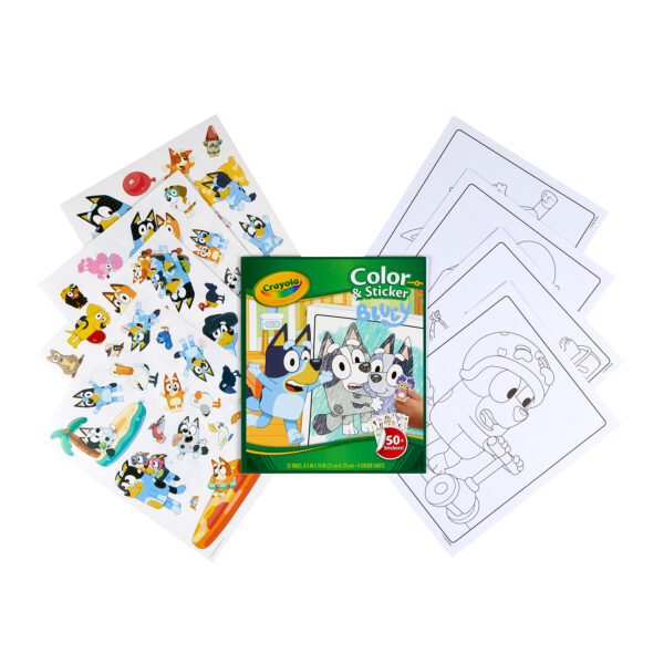 Color & Sticker Book, Bluey, Pack of 3