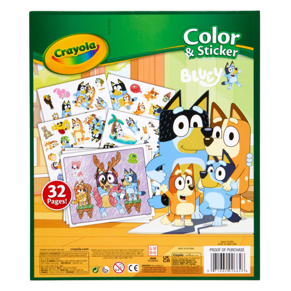 Color & Sticker Book, Bluey, Pack of 3