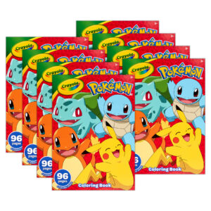 Coloring Book, Pokemon, 96 Pages, Pack of 8