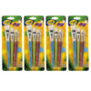 Big Paintbrush Set, Flat, 4 Per Pack, 4 Packs