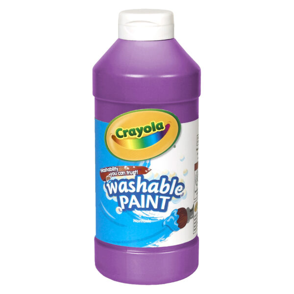 Washable Paint, Violet, 16 oz. Bottles, Pack of 6