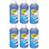 Washable Paint, Blue, 16 oz. Bottles, Pack of 6