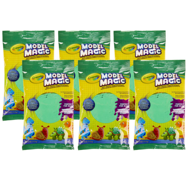 Model Magic Modeling Compound, Green, 4 oz Packs, 6 Packs