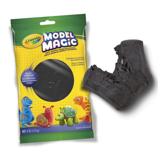 Model Magic Modeling Compound, Black, 4 oz Packs, 6 Packs