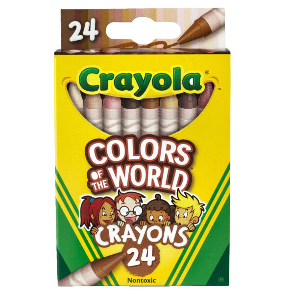 Colors of the World Crayons, 24 Per Pack, 12 Packs