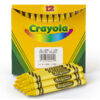 Bulk Crayons, Yellow, Regular Size, 12 Per Box, 12 Boxes