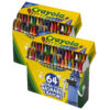 Ultra-Clean Washable Crayons, Regular Size, 64 Per Pack, 2 Packs