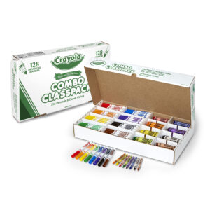 Crayon-Marker Combo Classpack, 8 Colors, Pack of 256