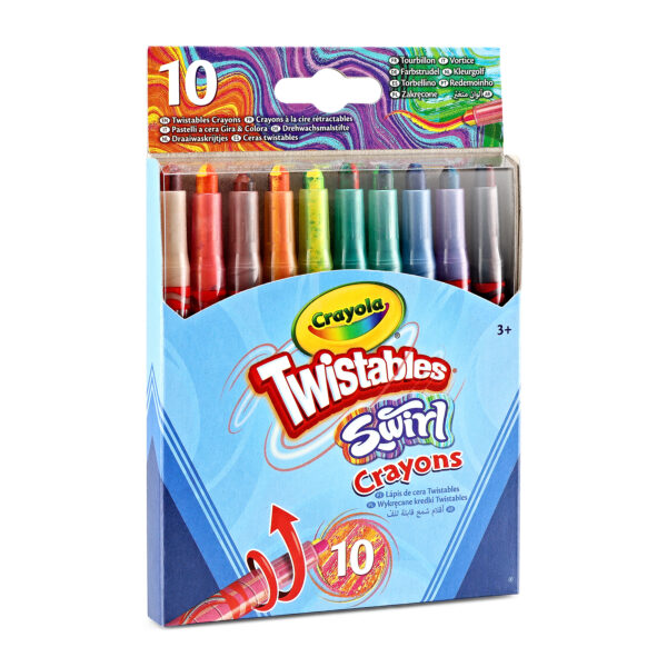 SWIRL Mini Twistable Crayons, 10 Per Pack, 6 Packs