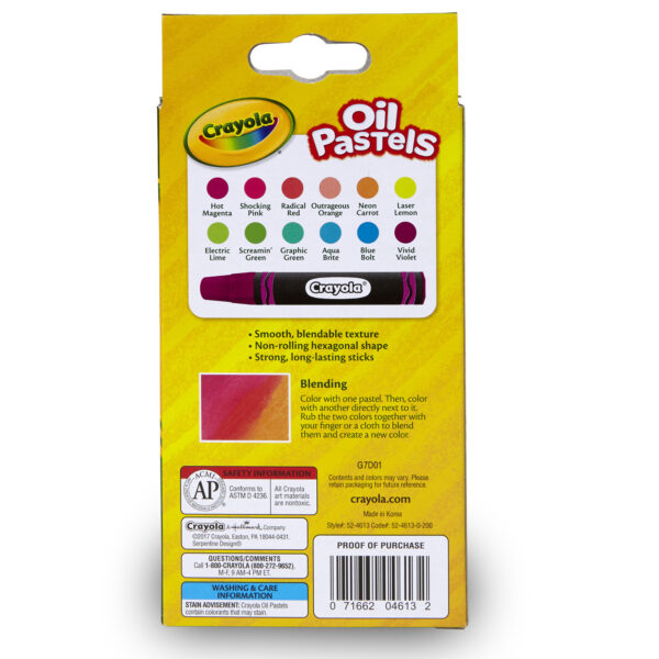 Oil Pastels, Neon, 12 Per Pack, 6 Packs