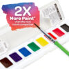 Semi-Moist Washable Watercolor Set, 8 Colors Per Set, 6 Sets