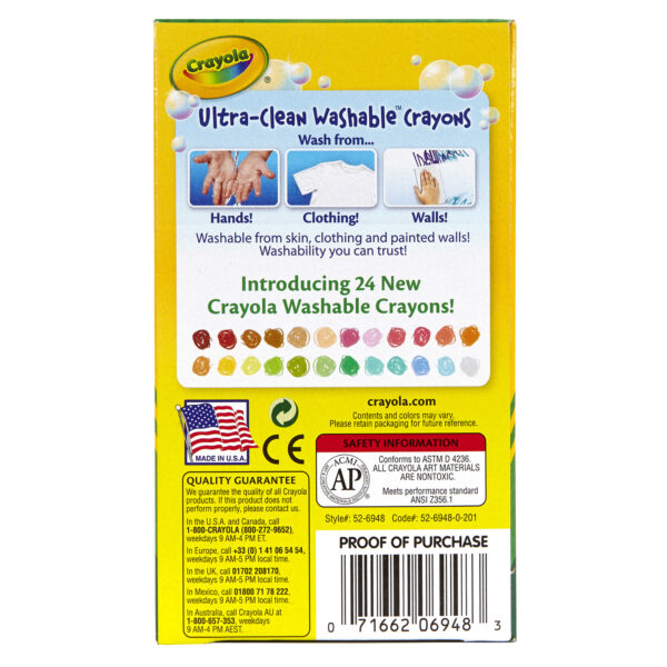 Ultra-Clean Washable Crayons, Regular Size, 48 Per Pack, 3 Packs