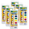 Washable Watercolors, 16 Semi-Moist Oval Pans & Brush, 6 Sets