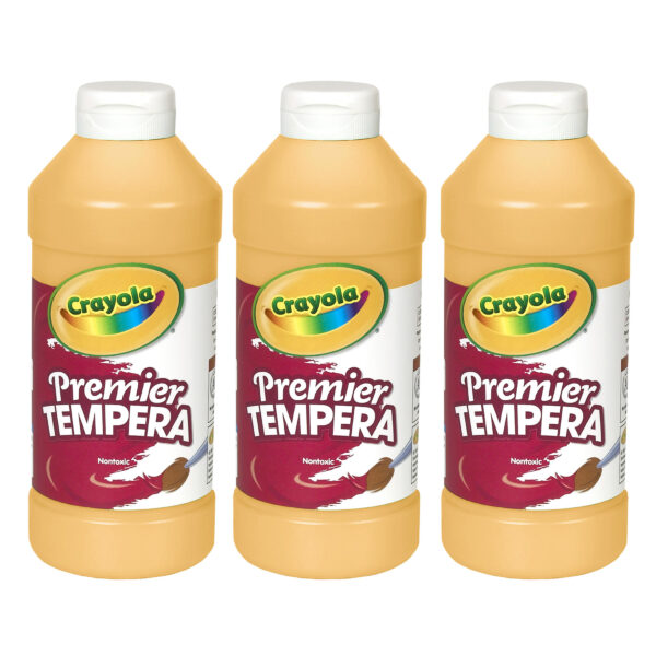 Premier Tempera Paint, 16 oz, Peach, Pack of 3