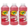 Premier Tempera Paint, 16 oz, Red, Pack of 3