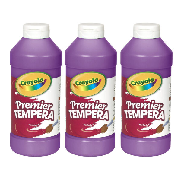 Premier Tempera Paint, 16 oz, Violet, Pack of 3