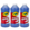 Premier Tempera Paint, 16 oz, Blue, Pack of 3